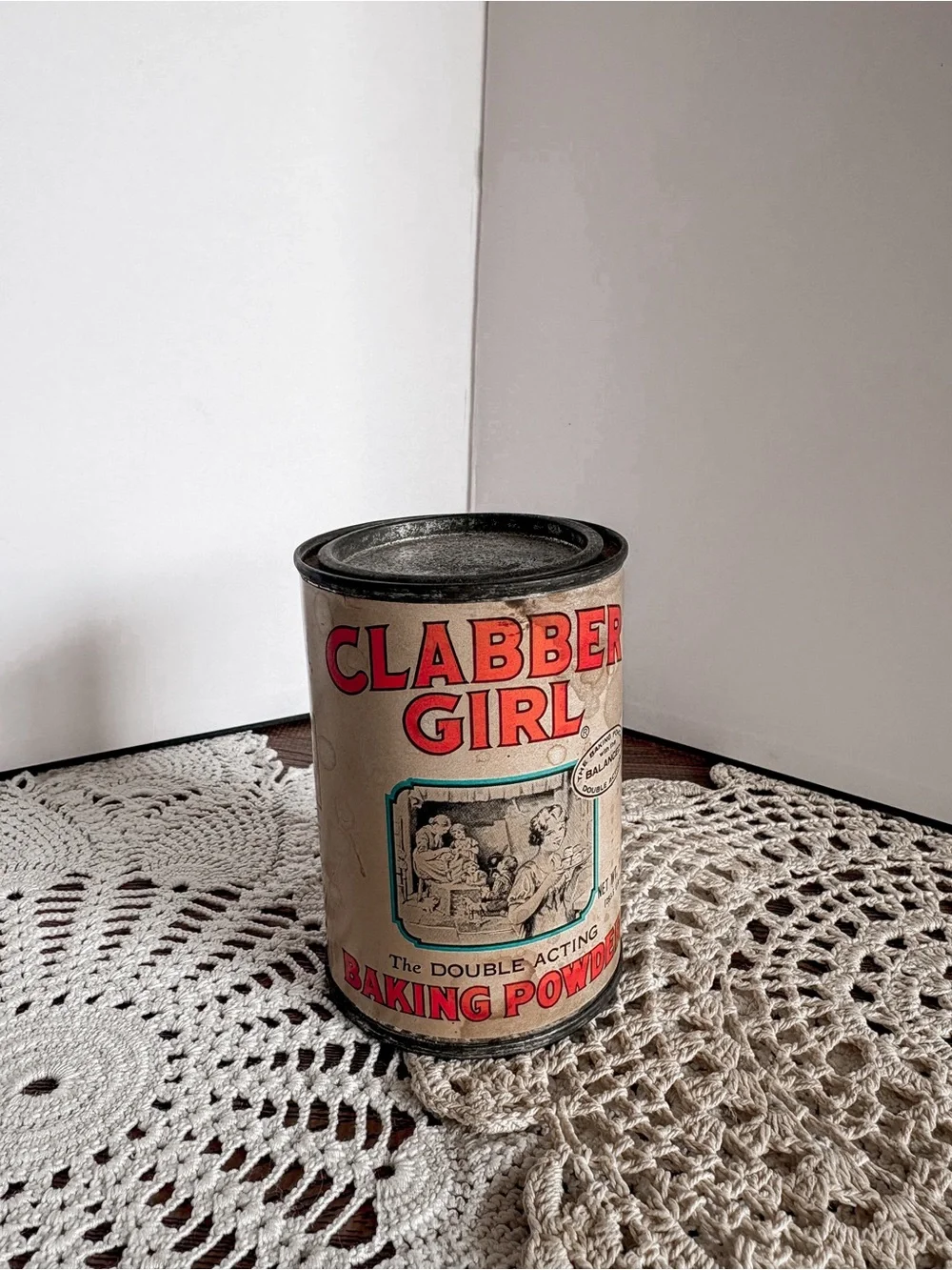 Vintage Clabber Girl Baking Powder Canister